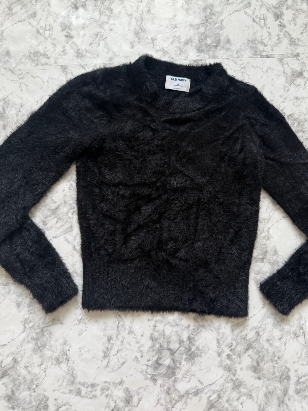 Old Navy Black Fuzzy Sweater xs